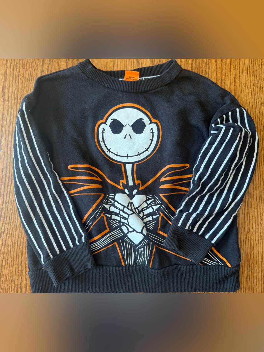 Black Jack Skellington Graphic Disney Sweatshirt 4T